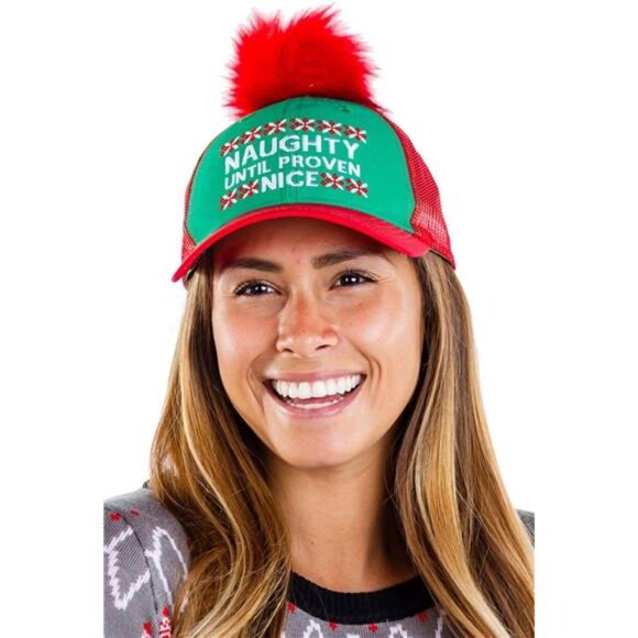 Christmas Hats for Men and Women Naughty - Picture 1 of 3